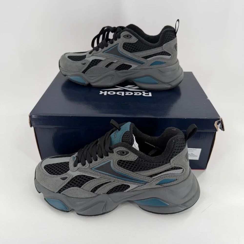 Reebok M Charge Mens Sneakers Med Grey‎ Blue Black AR30246M-NMB Size 9M